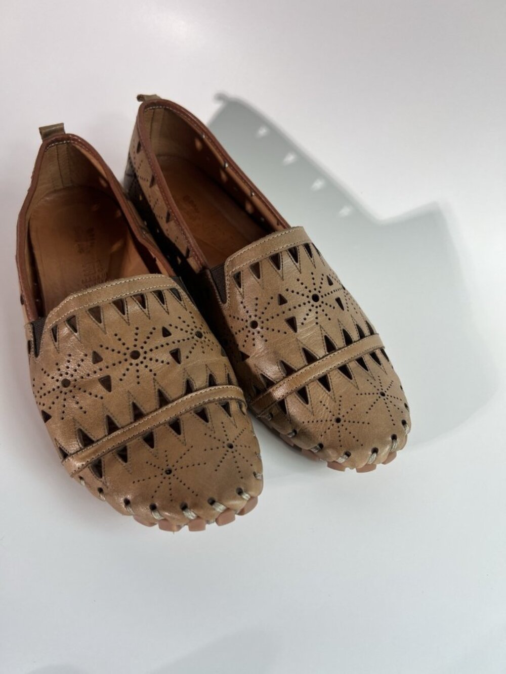 Spring Step Fusaro Flats Loafers Slip On Leather Shoes Brown Made Turkey Sz 40 - Picture 8 of 14